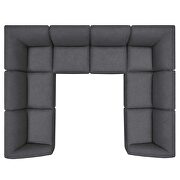 8-piece sectional sofa in charcoal by Modway additional picture 9