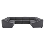 8-piece sectional sofa in charcoal by Modway additional picture 10