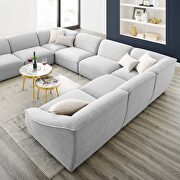 8-piece sectional sofa in light gray by Modway additional picture 11