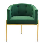 Emerald finish tufted performance velvet accent chairs/ set of 2 additional photo 4 of 8