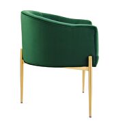 Emerald finish tufted performance velvet accent chairs/ set of 2 additional photo 5 of 8