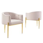 Pink finish tufted performance velvet accent chairs/ set of 2 by Modway additional picture 3