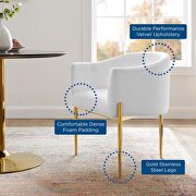 White finish tufted performance velvet accent chairs/ set of 2 by Modway additional picture 9