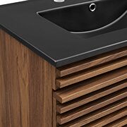 Wall-mount bathroom vanity in walnut black by Modway additional picture 4