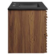 Wall-mount bathroom vanity in walnut black by Modway additional picture 6