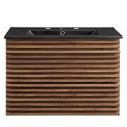 Wall-mount bathroom vanity in walnut black by Modway additional picture 9