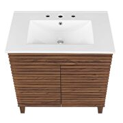 Bathroom vanity cabinet in walnut white by Modway additional picture 5