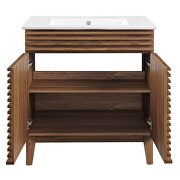 Bathroom vanity cabinet in walnut white by Modway additional picture 7