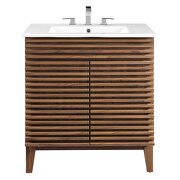 Bathroom vanity cabinet in walnut white by Modway additional picture 9