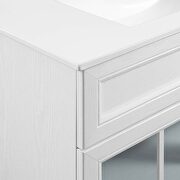 Bathroom vanity cabinet in white w/ ceramic sink basin by Modway additional picture 8
