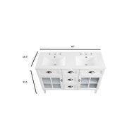 Double bathroom vanity cabinet w/ dual ceramic sink basins by Modway additional picture 7