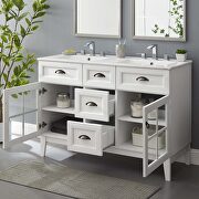 Double bathroom vanity cabinet w/ dual ceramic sink basins by Modway additional picture 9