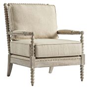 Fabric upholstery armchair in natual/ beige by Modway additional picture 8