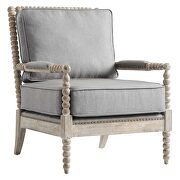 Fabric upholstery armchair in natual/ light gray by Modway additional picture 8
