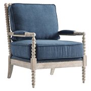 Fabric upholstery armchair in natual/ navy by Modway additional picture 8