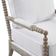 Fabric upholstery armchair in natual/ white by Modway additional picture 3