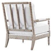 Fabric upholstery armchair in natual/ white by Modway additional picture 5