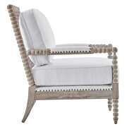 Fabric upholstery armchair in natual/ white by Modway additional picture 6