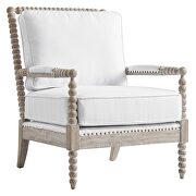 Fabric upholstery armchair in natual/ white by Modway additional picture 8