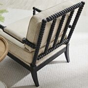 Fabric upholstery armchair in black/ beige by Modway additional picture 2