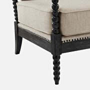 Fabric upholstery armchair in black/ beige by Modway additional picture 4