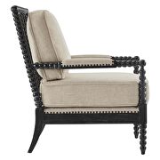Fabric upholstery armchair in black/ beige by Modway additional picture 6