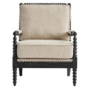 Fabric upholstery armchair in black/ beige by Modway additional picture 7