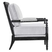 Fabric upholstery armchair in black/ white by Modway additional picture 6