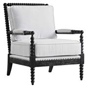 Fabric upholstery armchair in black/ white by Modway additional picture 8