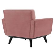 Channel tufted performance velvet armchair in dusty rose additional photo 5 of 6