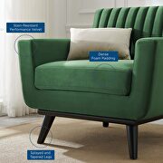 Channel tufted performance velvet armchair in emerald by Modway additional picture 2