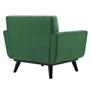 Channel tufted performance velvet armchair in emerald by Modway additional picture 5