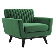 Channel tufted performance velvet armchair in emerald by Modway additional picture 7