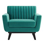 Channel tufted performance velvet armchair in teal by Modway additional picture 6