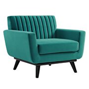 Channel tufted performance velvet armchair in teal by Modway additional picture 7