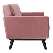 Channel tufted performance velvet loveseat in dusty rose additional photo 4 of 6
