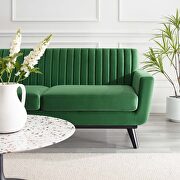 Channel tufted performance velvet loveseat in emerald additional photo 3 of 6