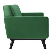 Channel tufted performance velvet loveseat in emerald additional photo 4 of 6