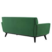 Channel tufted performance velvet loveseat in emerald additional photo 5 of 6
