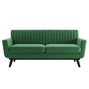 Channel tufted performance velvet loveseat in emerald by Modway additional picture 6