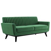 Channel tufted performance velvet loveseat in emerald by Modway additional picture 7