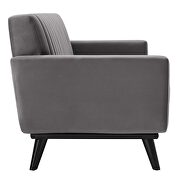 Channel tufted performance velvet loveseat in gray by Modway additional picture 4
