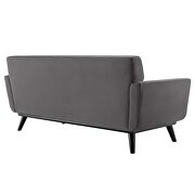 Channel tufted performance velvet loveseat in gray by Modway additional picture 5