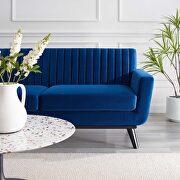 Channel tufted performance velvet loveseat in navy by Modway additional picture 3
