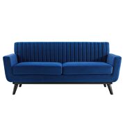 Channel tufted performance velvet loveseat in navy by Modway additional picture 6