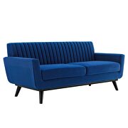 Channel tufted performance velvet loveseat in navy by Modway additional picture 7