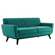 Channel tufted performance velvet loveseat in teal by Modway additional picture 6