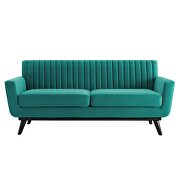 Channel tufted performance velvet loveseat in teal by Modway additional picture 7