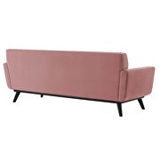 Channel tufted performance velvet sofa in dusty rose additional photo 5 of 6