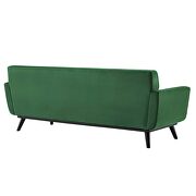 Channel tufted performance velvet sofa in emerald additional photo 5 of 6